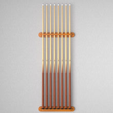 Load image into Gallery viewer, Viper Traditional Oak 8 Cue Wall Cue Rack
