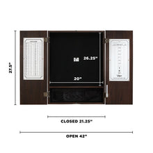 Load image into Gallery viewer, Viper Metropolitan Espresso Steel Tip Dartboard Cabinet
